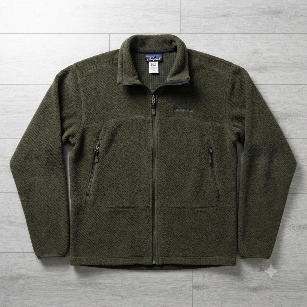 Vintage Patagonia R3 Radiant Jacket Full Zip Fleece 25302 Dark Olive XL
